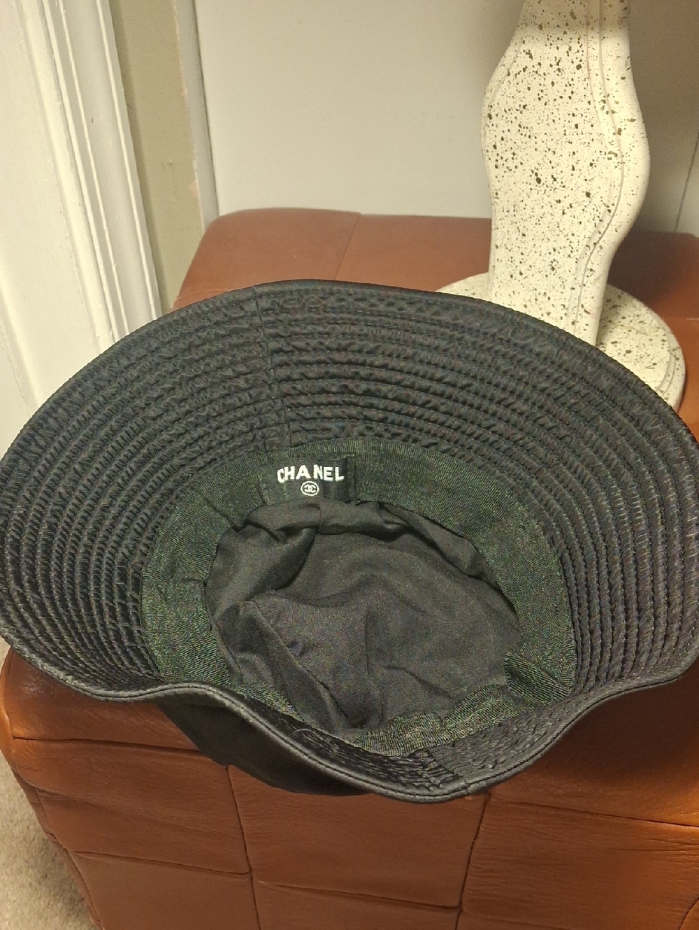 CHANEL Black Bucket Rain Hat - Picture 3 of 6